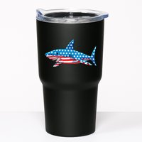 Shark 4th of July American Flag Jawsome  Tumbler