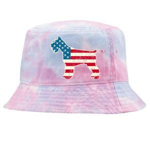 Schnauzer 4th Of July Dog Lover Gifts Usa American Flag Tie-Dyed Bucket Hat