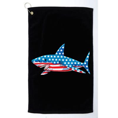 Shark 4th of July American Flag Boy Platinum Collection Golf Towel