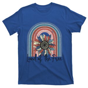 Sunflower 4th Of July Land Of The Free Because Of The Brave Cute Gift T-Shirt