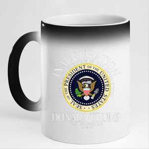 Seal 47th President Inauguration Day Donald Trump 2025 11oz Black Color Changing Mug