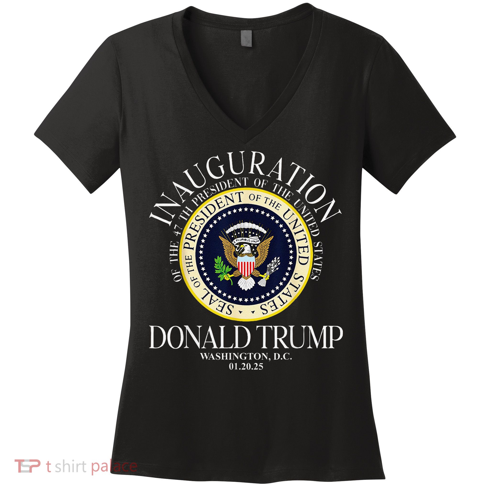 Seal 47th President Inauguration Day Donald Trump 2025 Women's V-Neck T-Shirt