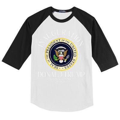 Seal 47th President Inauguration Day Donald Trump 2025 Kids Colorblock Raglan Jersey