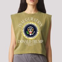 Seal 47th President Inauguration Day Donald Trump 2025 Garment-Dyed Women's Muscle Tee