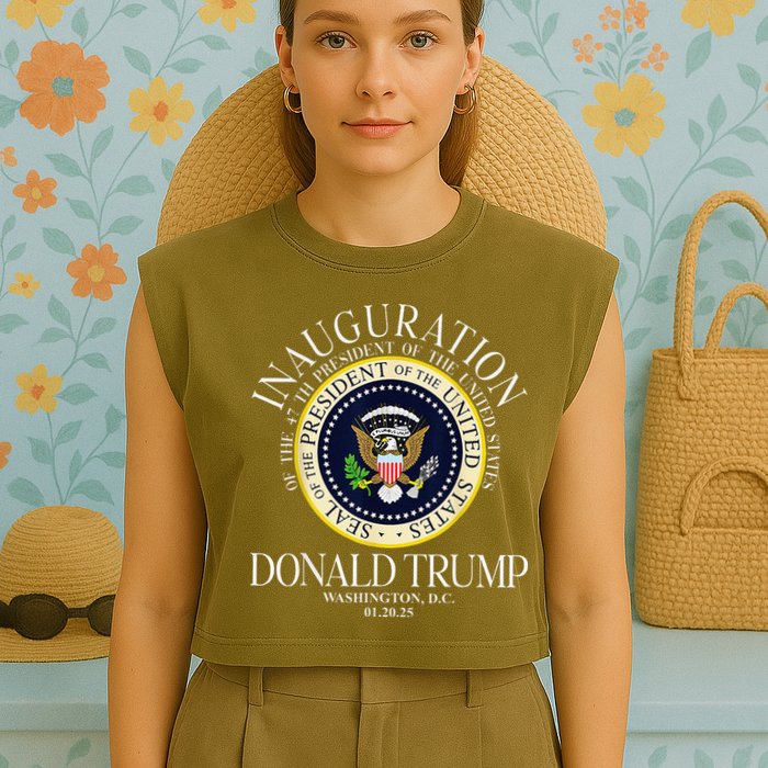 Seal 47th President Inauguration Day Donald Trump 2025 Garment-Dyed Women's Muscle Tee