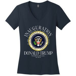 Seal 47th President Inauguration Day Donald Trump 2025 Women's V-Neck T-Shirt