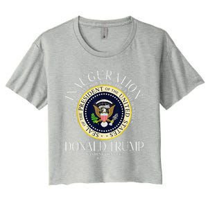 Seal 47th President Inauguration Day Donald Trump 2025 Women's Crop Top Tee