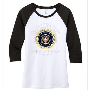 Seal 47th President Inauguration Day Donald Trump 2025 Women's Tri-Blend 3/4-Sleeve Raglan Shirt