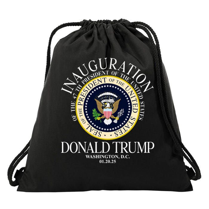 Seal 47th President Inauguration Day Donald Trump 2025 Drawstring Bag