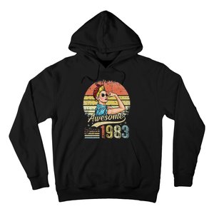 S 40 Year Old Awesome Since 1983 40th Birthday Gifts Hoodie