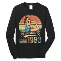 S 40 Year Old Awesome Since 1983 40th Birthday Gifts Long Sleeve Shirt