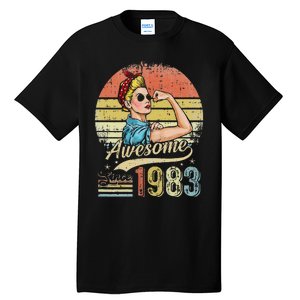 S 40 Year Old Awesome Since 1983 40th Birthday Gifts Tall T-Shirt