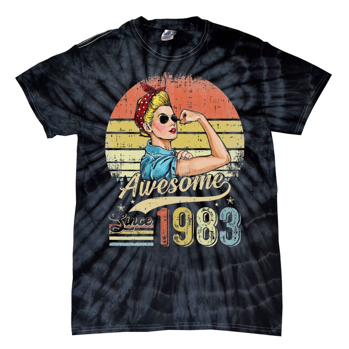 S 40 Year Old Awesome Since 1983 40th Birthday Gifts Tie-Dye T-Shirt