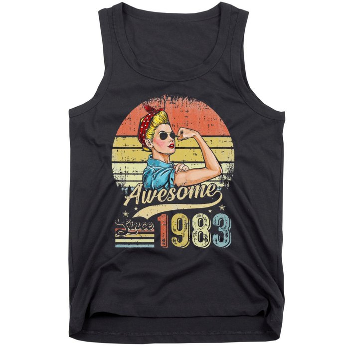 S 40 Year Old Awesome Since 1983 40th Birthday Gifts Tank Top