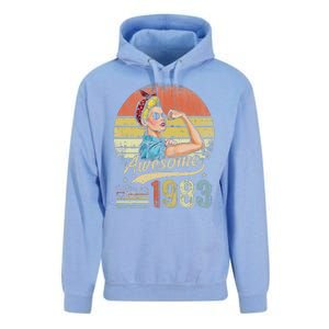 S 40 Year Old Awesome Since 1983 40th Birthday Gifts Unisex Surf Hoodie