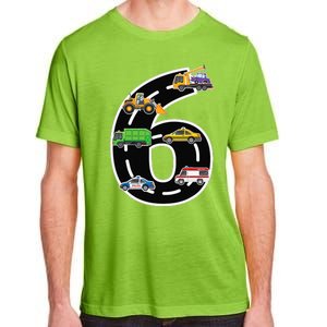 Six 6yr 6th Birthday 6 Years Old Birthday Decoration Adult ChromaSoft Performance T-Shirt