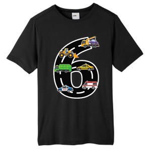 Six 6yr 6th Birthday 6 Years Old Birthday Decoration Tall Fusion ChromaSoft Performance T-Shirt