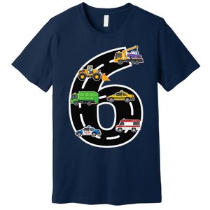 Six 6yr 6th Birthday 6 Years Old Birthday Decoration Premium T-Shirt