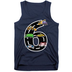 Six 6yr 6th Birthday 6 Years Old Birthday Decoration Tank Top