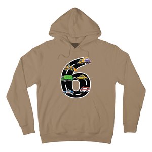 Six 6yr 6th Birthday 6 Years Old Birthday Decoration Hoodie