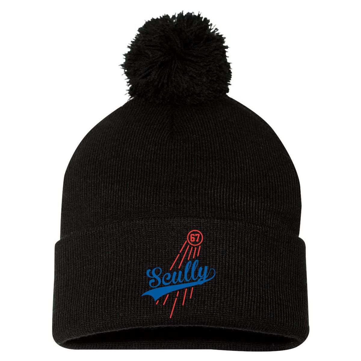 Scully 67 Baseball Pom Pom 12in Knit Beanie