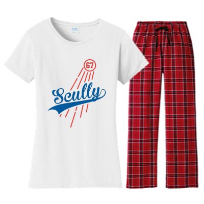 Scully 67 Baseball Women's Flannel Pajama Set