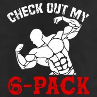 Six 6 Pack Bodybuilding 7 Panel Mesh Trucker Snapback Hat