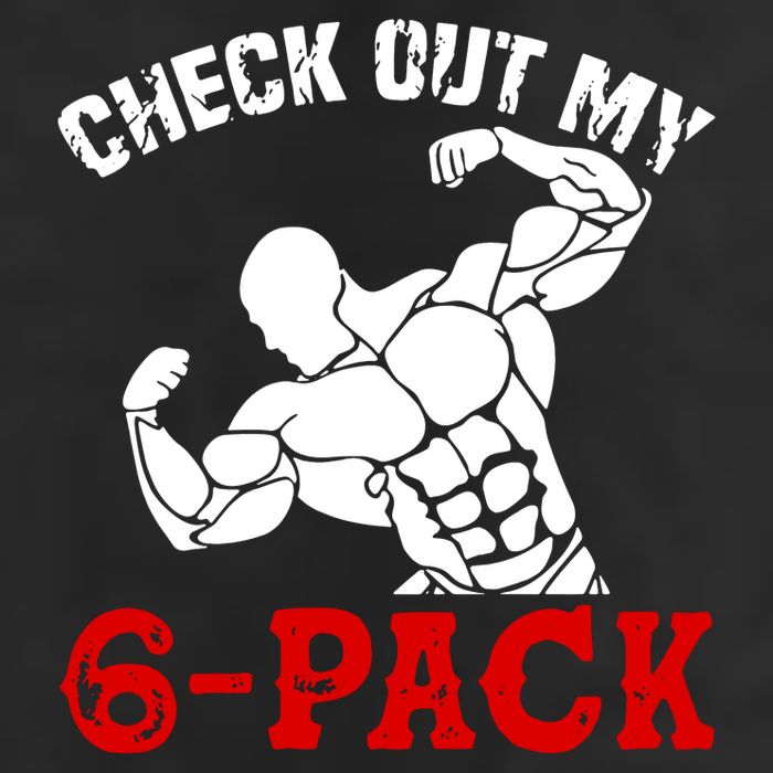 Six 6 Pack Bodybuilding 7 Panel Mesh Trucker Snapback Hat