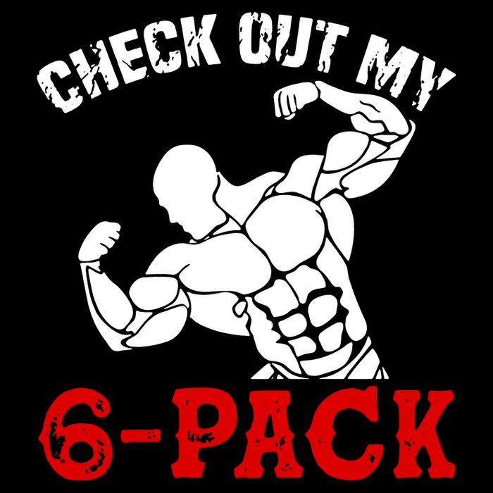Six 6 Pack Bodybuilding Cooling Performance Crew T-Shirt