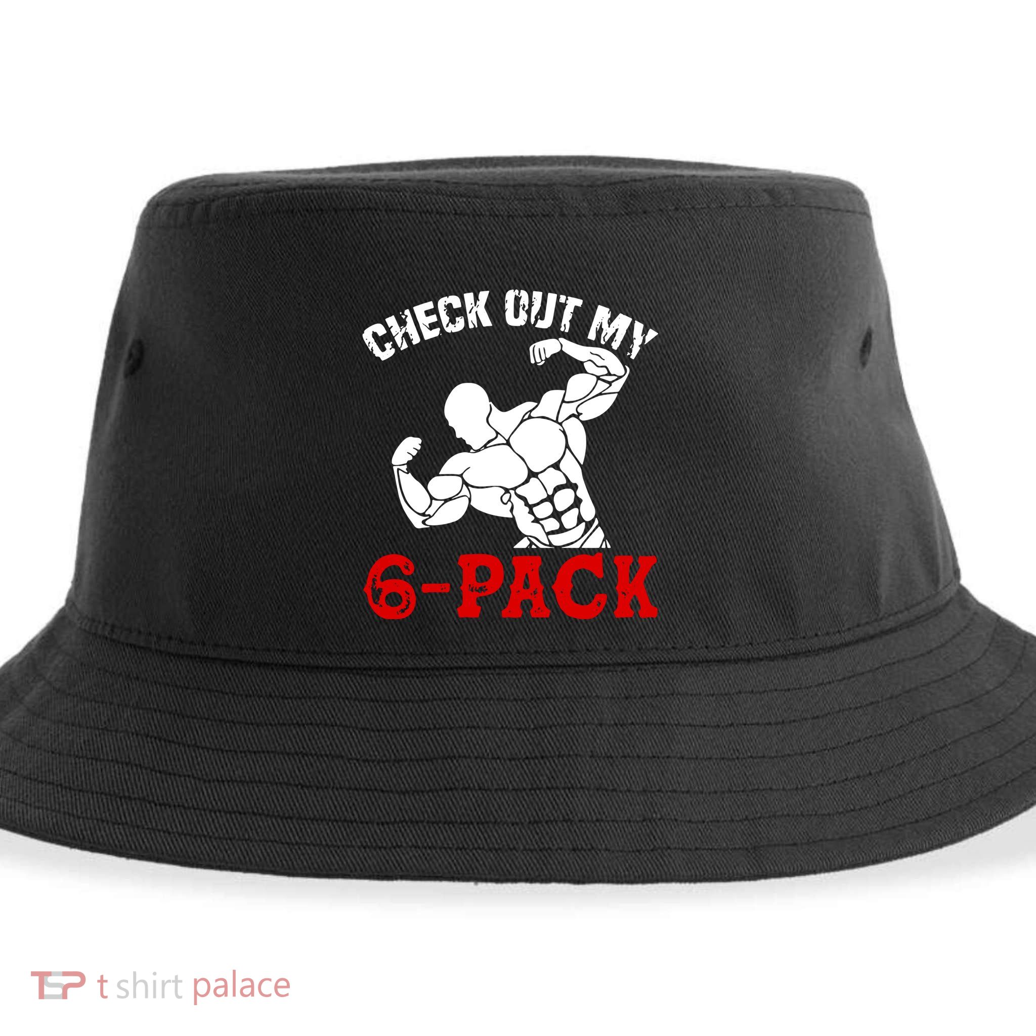 Six 6 Pack Bodybuilding Sustainable Bucket Hat