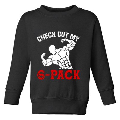 Six 6 Pack Bodybuilding Toddler Sweatshirt