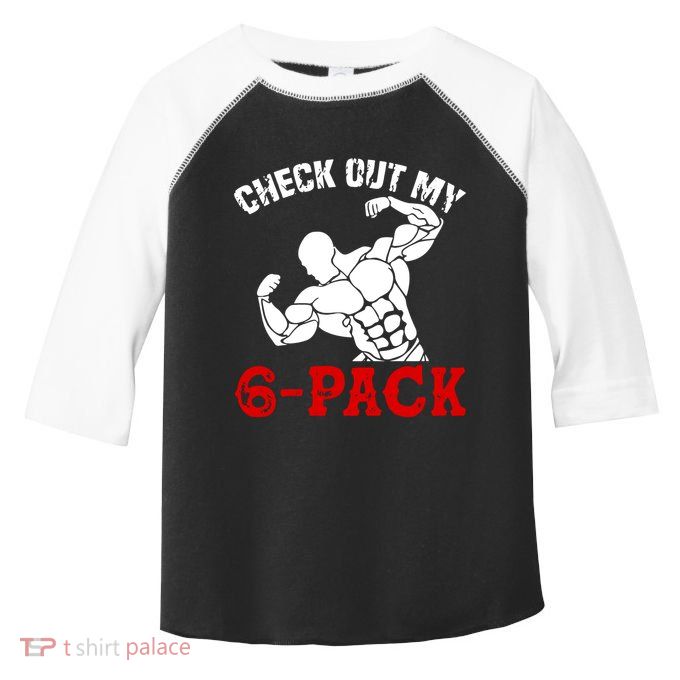 Six 6 Pack Bodybuilding Toddler Fine Jersey T-Shirt