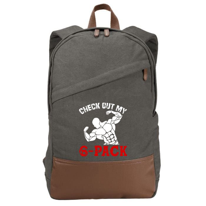 Six 6 Pack Bodybuilding Cotton Canvas Backpack