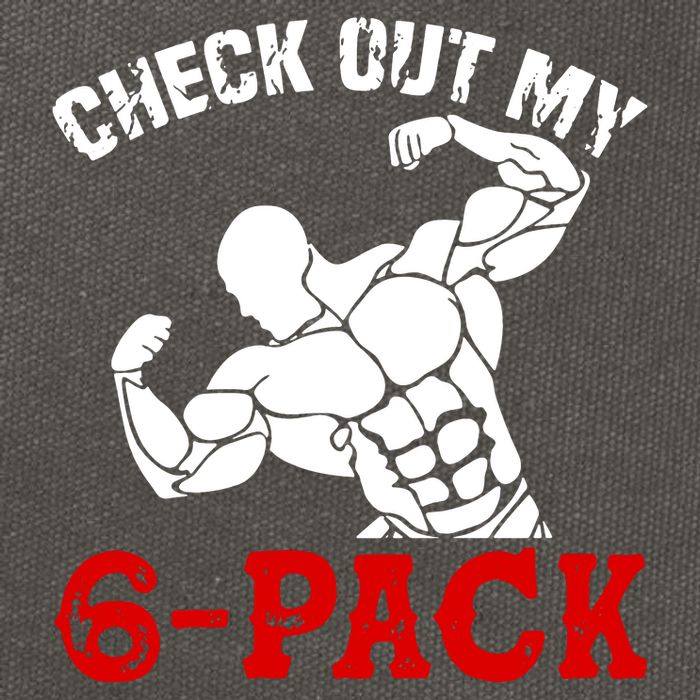 Six 6 Pack Bodybuilding Cotton Canvas Backpack