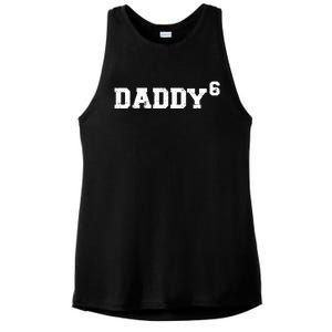 Sixth 6th Time Daddy Dad Of Six Father's Day Gift Funny Gift Ladies PosiCharge Tri-Blend Wicking Tank