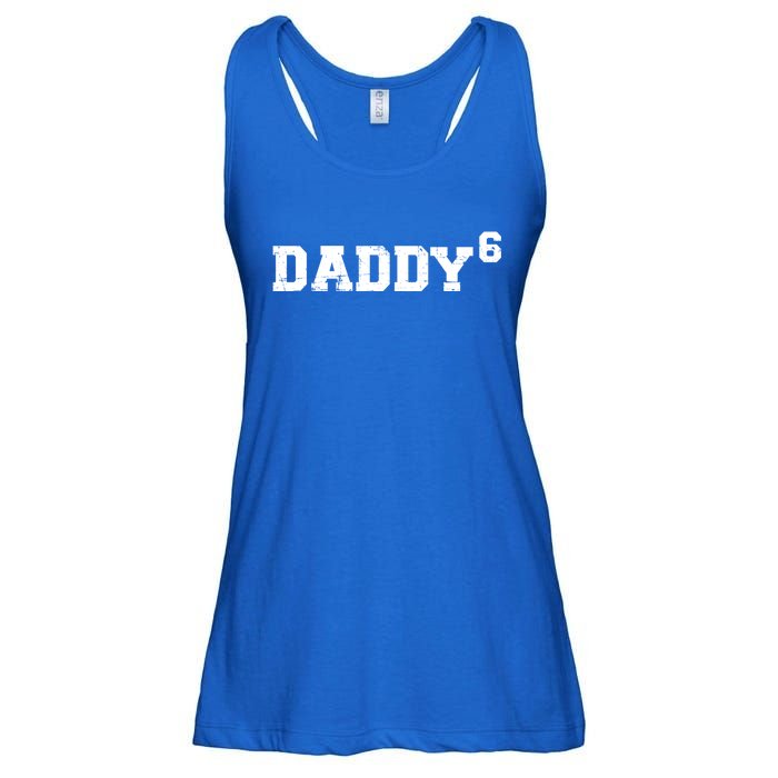 Sixth 6th Time Daddy Dad Of Six Father's Day Gift Funny Gift Ladies Essential Flowy Tank