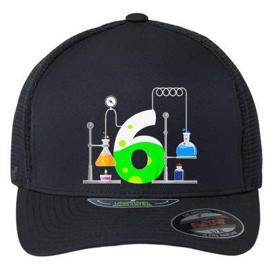 Scientist 6 Years Old 6th Birthday Experiments Science Flexfit Unipanel Trucker Cap