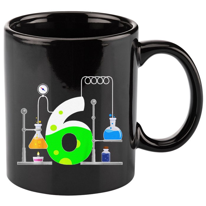 Scientist 6 Years Old 6th Birthday Experiments Science 11oz C Handle Ceramic Mug