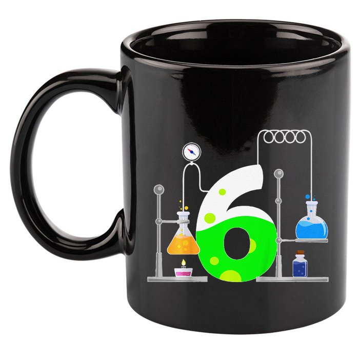 Scientist 6 Years Old 6th Birthday Experiments Science 11oz C Handle Ceramic Mug