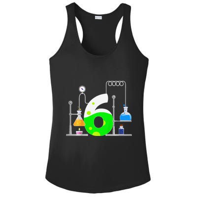 Scientist 6 Years Old 6th Birthday Experiments Science Ladies PosiCharge Competitor Racerback Tank
