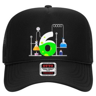 Scientist 6 Years Old 6th Birthday Experiments Science Trucker Hat