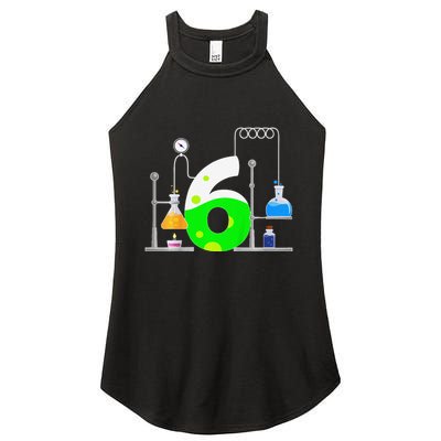 Scientist 6 Years Old 6th Birthday Experiments Science Women's Perfect Tri Rocker Tank