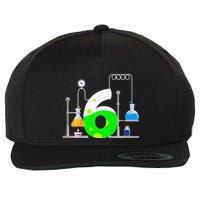 Scientist 6 Years Old 6th Birthday Experiments Science Wool Snapback Cap