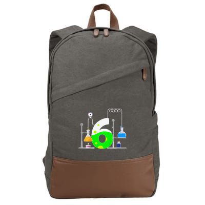 Scientist 6 Years Old 6th Birthday Experiments Science Cotton Canvas Backpack
