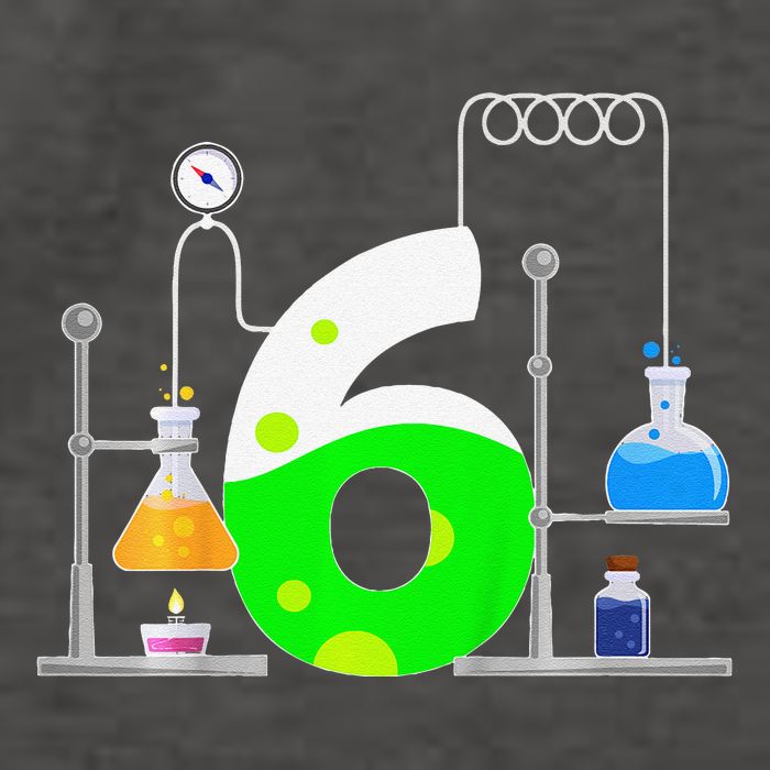 Scientist 6 Years Old 6th Birthday Experiments Science Vector Backpack