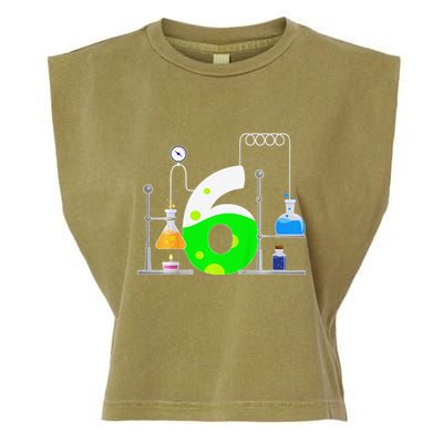 Scientist 6 Years Old 6th Birthday Experiments Science Garment-Dyed Women's Muscle Tee