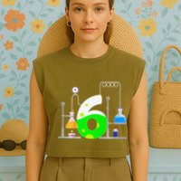 Scientist 6 Years Old 6th Birthday Experiments Science Garment-Dyed Women's Muscle Tee