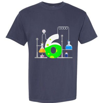 Scientist 6 Years Old 6th Birthday Experiments Science Garment-Dyed Heavyweight T-Shirt