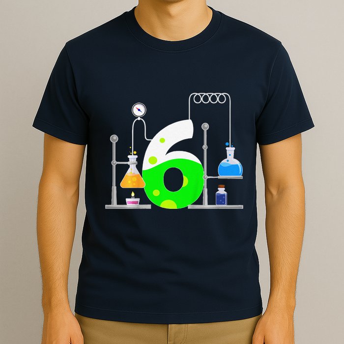 Scientist 6 Years Old 6th Birthday Experiments Science T-Shirt