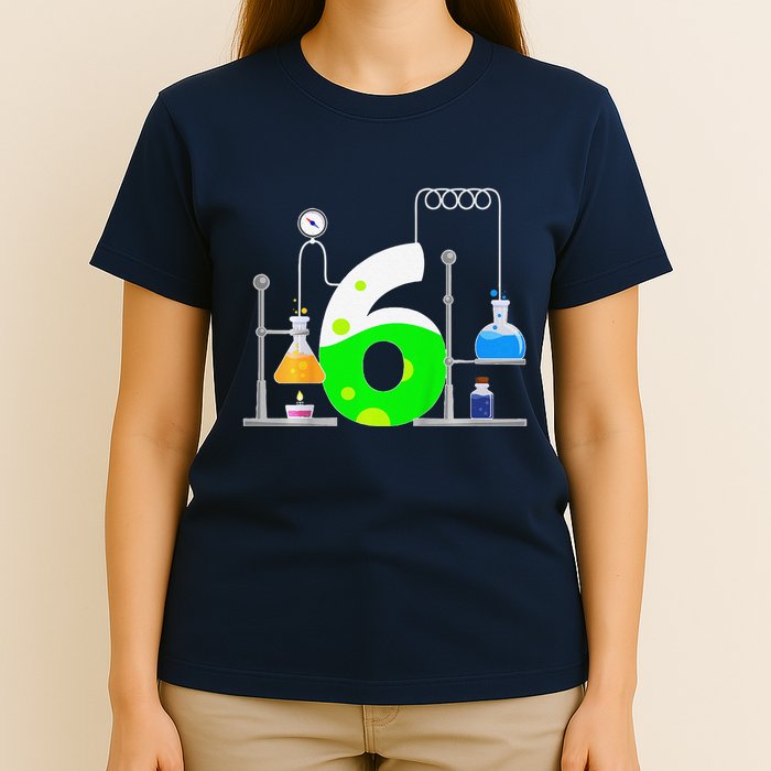 Scientist 6 Years Old 6th Birthday Experiments Science T-Shirt